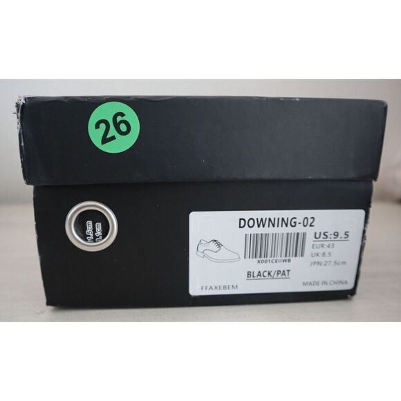 Bruno Marc Men's Sz 9.5 Black Patent Downing-02 Formal Lace-Up Dress Shoes - Picture 14 of 14